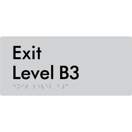 Exit Level B3 - Braille Tactile Signs Aust.