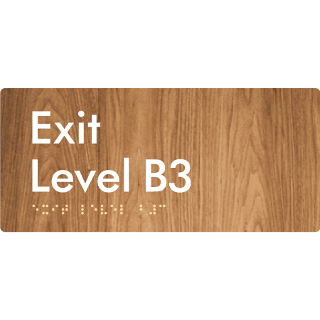 Exit Level B3 - Braille Tactile Signs Aust.