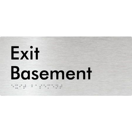Exit Level Basement - Braille Tactile Signs Aust.