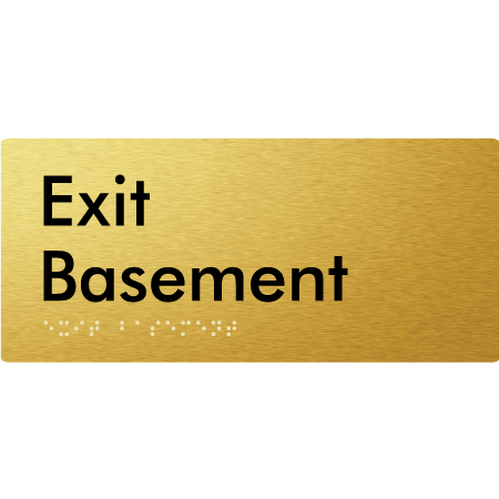 Exit Level Basement - Braille Tactile Signs Aust.