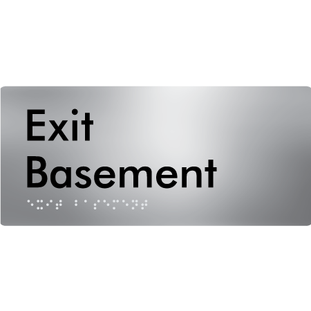 Exit Level Basement - Braille Tactile Signs Aust.