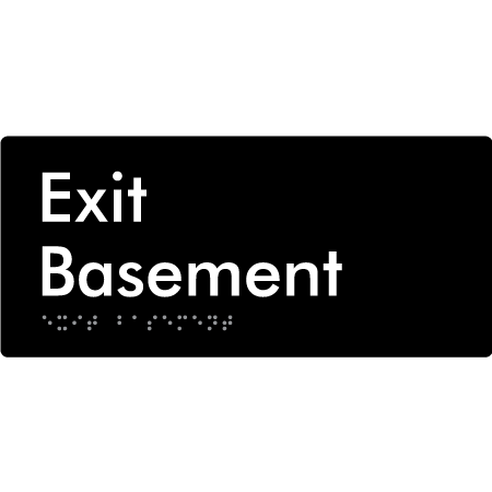 Exit Level Basement - Braille Tactile Signs Aust.