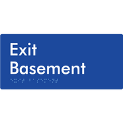 Exit Level Basement - Braille Tactile Signs Aust.