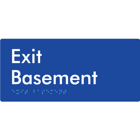 Exit Level Basement - Braille Tactile Signs Aust.