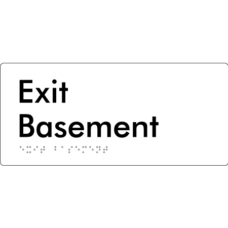 Exit Level Basement - Braille Tactile Signs Aust.