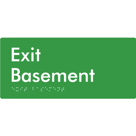 Exit Level Basement - Braille Tactile Signs Aust.
