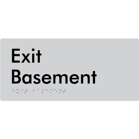Exit Level Basement - Braille Tactile Signs Aust.