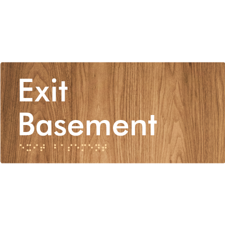 Exit Level Basement - Braille Tactile Signs Aust.