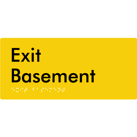 Exit Level Basement - Braille Tactile Signs Aust.