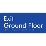 Exit Level Ground Floor - Braille Tactile Signs Aust.