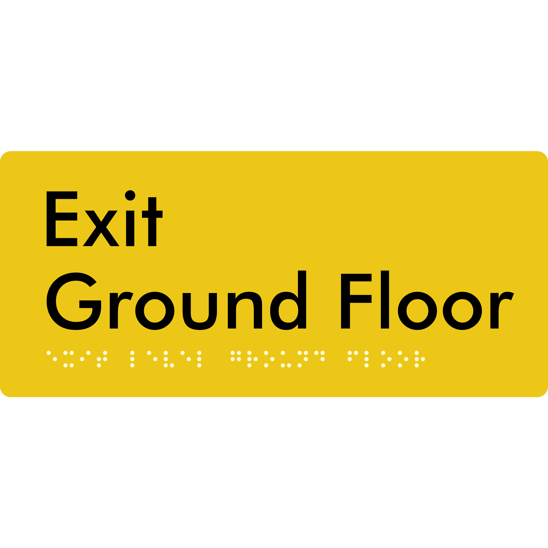 Exit Level Ground Floor - Braille Tactile Signs Aust.