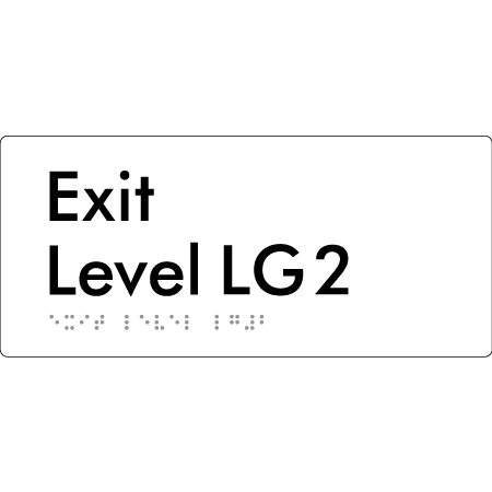 Exit Level LG2 - Braille Tactile Signs Aust.