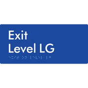 Exit Level LG - Braille Tactile Signs Aust.
