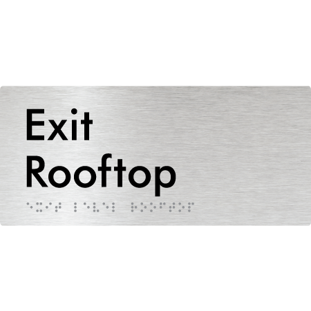 Exit Level Roof Top - Braille Tactile Signs Aust.