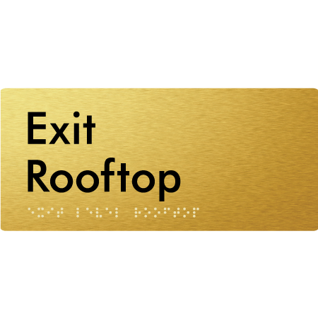 Exit Level Roof Top - Braille Tactile Signs Aust.