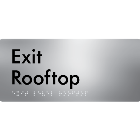 Exit Level Roof Top - Braille Tactile Signs Aust.