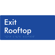 Exit Level Roof Top - Braille Tactile Signs Aust.