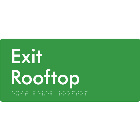 Exit Level Roof Top - Braille Tactile Signs Aust.