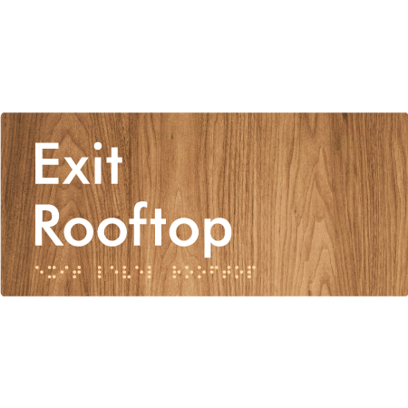 Exit Level Roof Top - Braille Tactile Signs Aust.