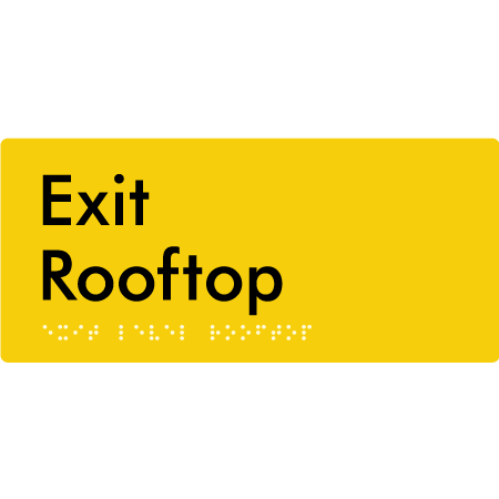 Exit Level Roof Top - Braille Tactile Signs Aust.
