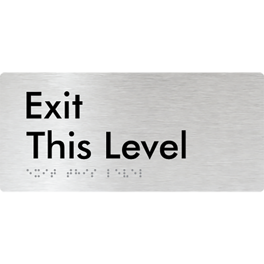 Exit This Level - Braille Tactile Signs Aust.