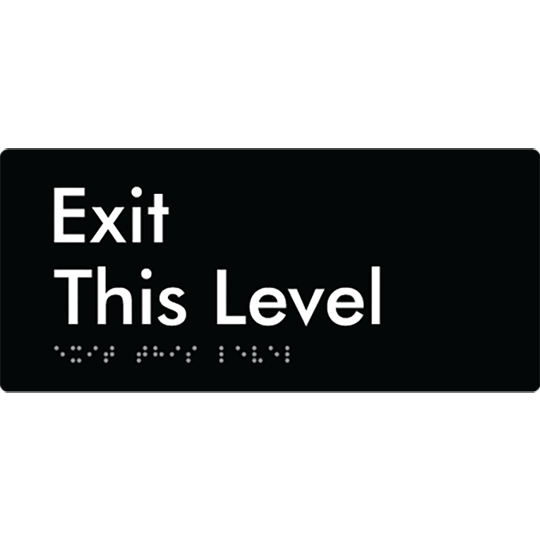 Exit This Level - Braille Tactile Signs Aust.