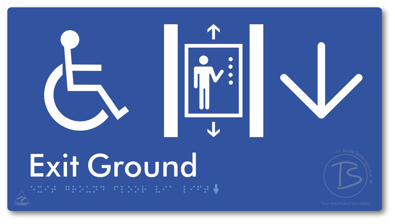 Exit Level Ground Via Lift with Large Arrow