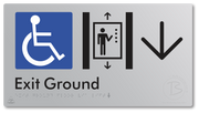 Exit Level Ground Via Lift with Large Arrow