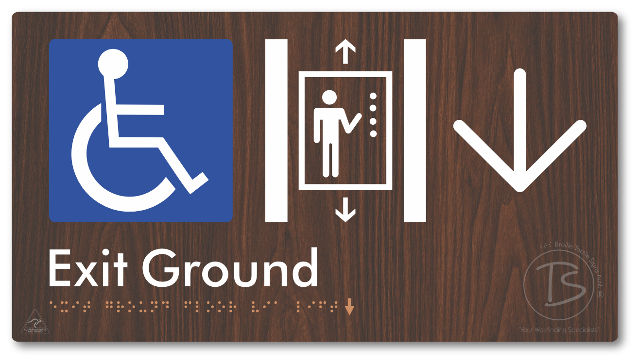 Exit Level Ground Via Lift with Large Arrow