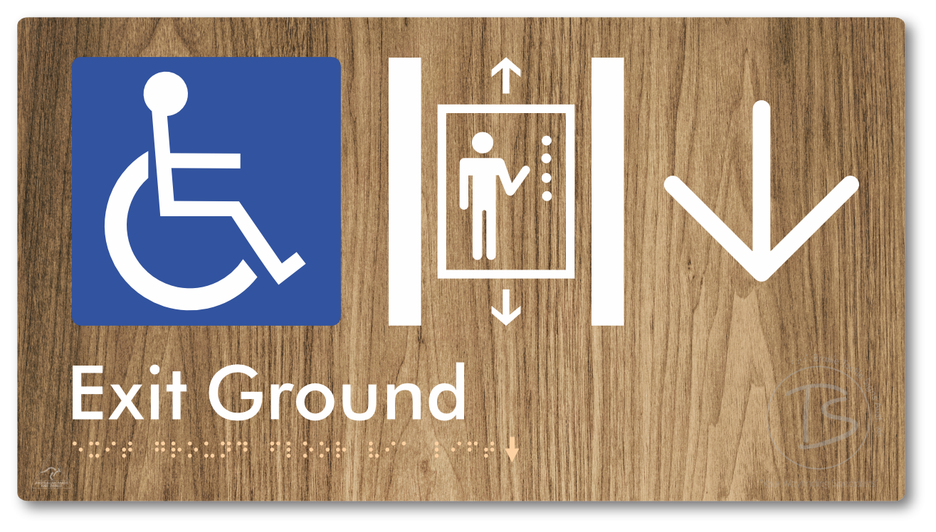 Exit Level Ground Via Lift with Large Arrow