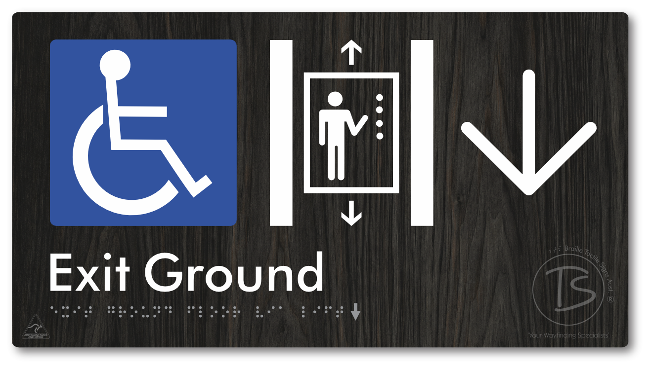 Exit Level Ground Via Lift with Large Arrow