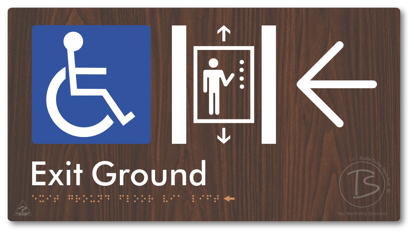 Exit Level Ground Via Lift with Large Arrow