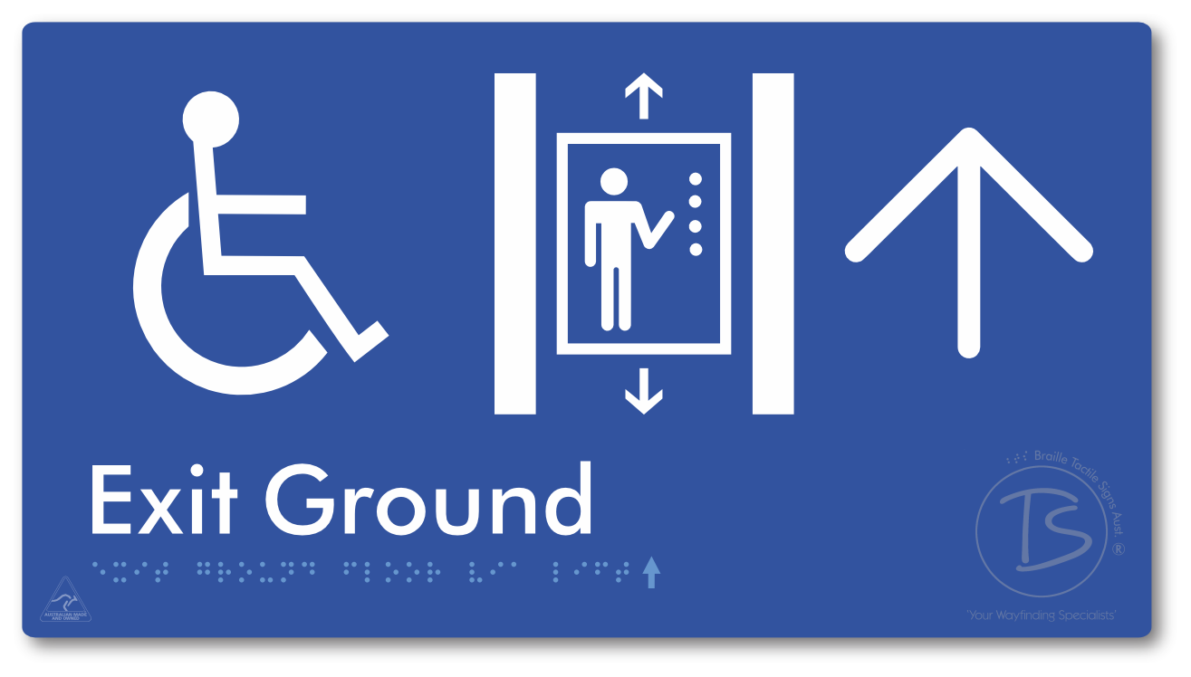 Exit Level Ground Via Lift with Large Arrow