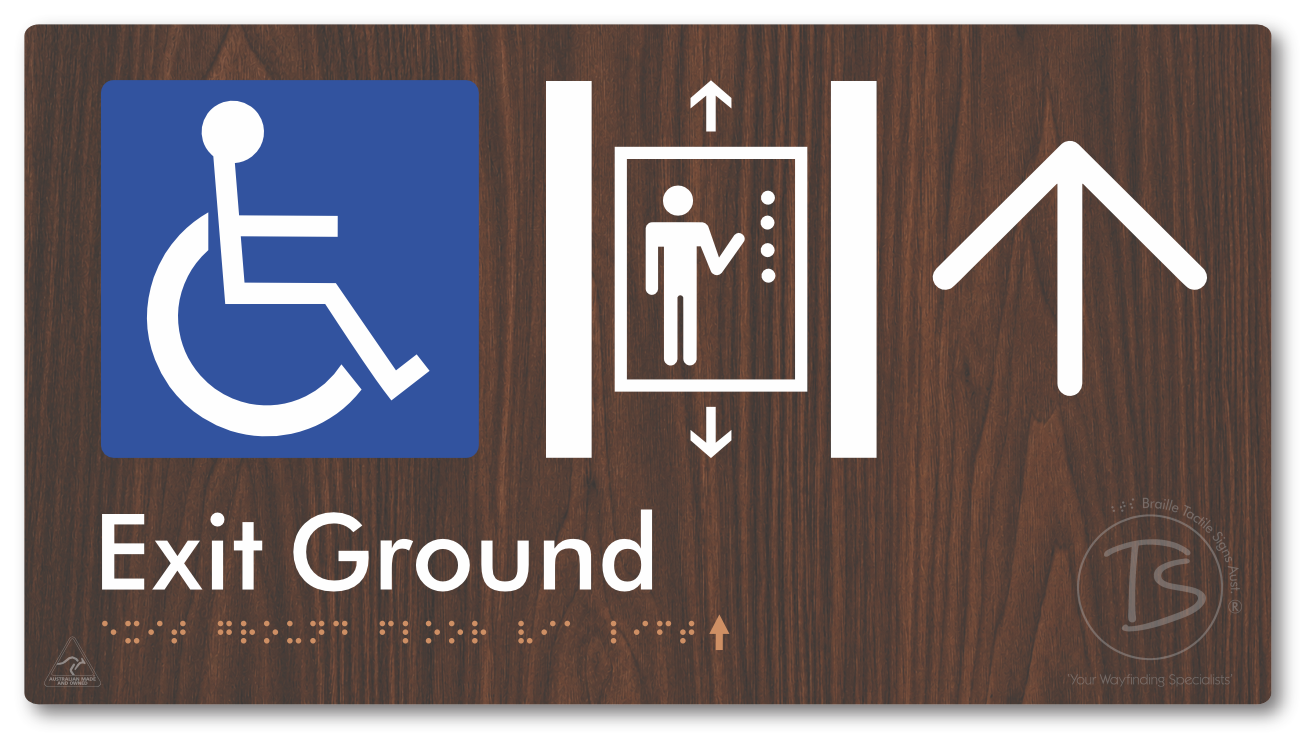 Exit Level Ground Via Lift with Large Arrow