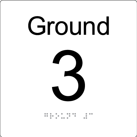 Level Sign - Ground 3 - Braille Tactile Signs Aust.