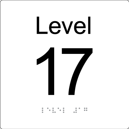 Level Sign - Level 17 - Braille Tactile Signs Aust.