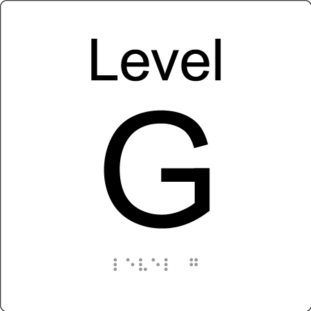 Level Sign - Level G - Braille Tactile Signs Aust.