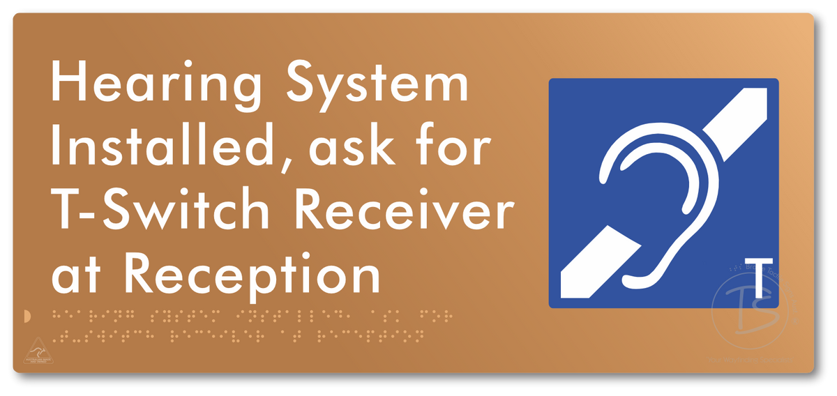 Hearing System Installed  ask for T-Switch Receiver at Reception_AudioT