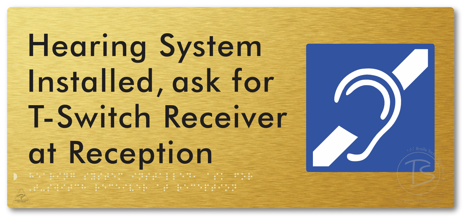 Hearing System Installed, Ask For T-Switch Receiver at Reception