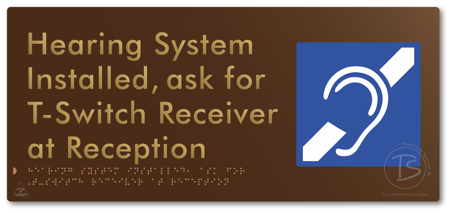 Hearing System Installed, Ask For T-Switch Receiver at Reception