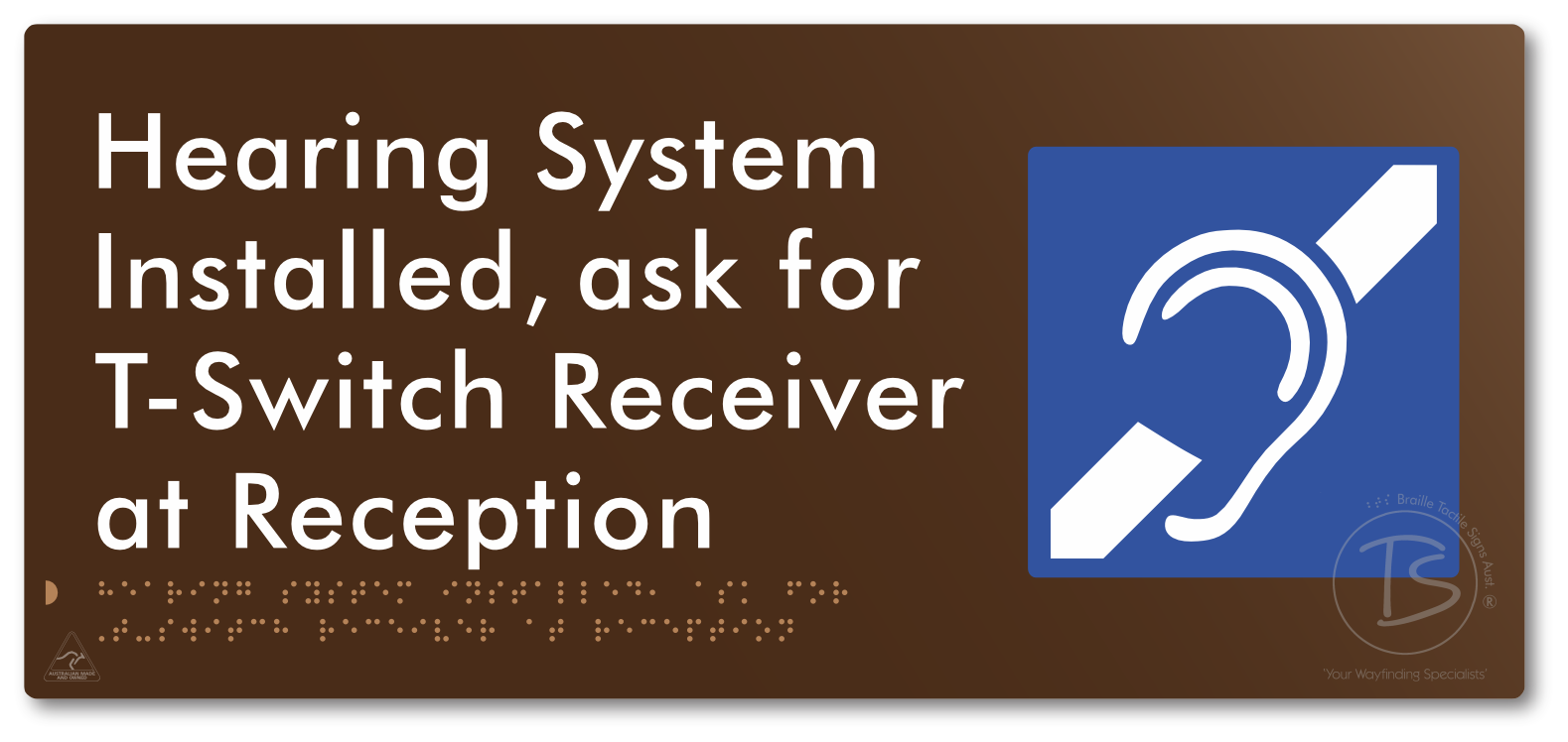 Hearing System Installed, Ask For T-Switch Receiver at Reception
