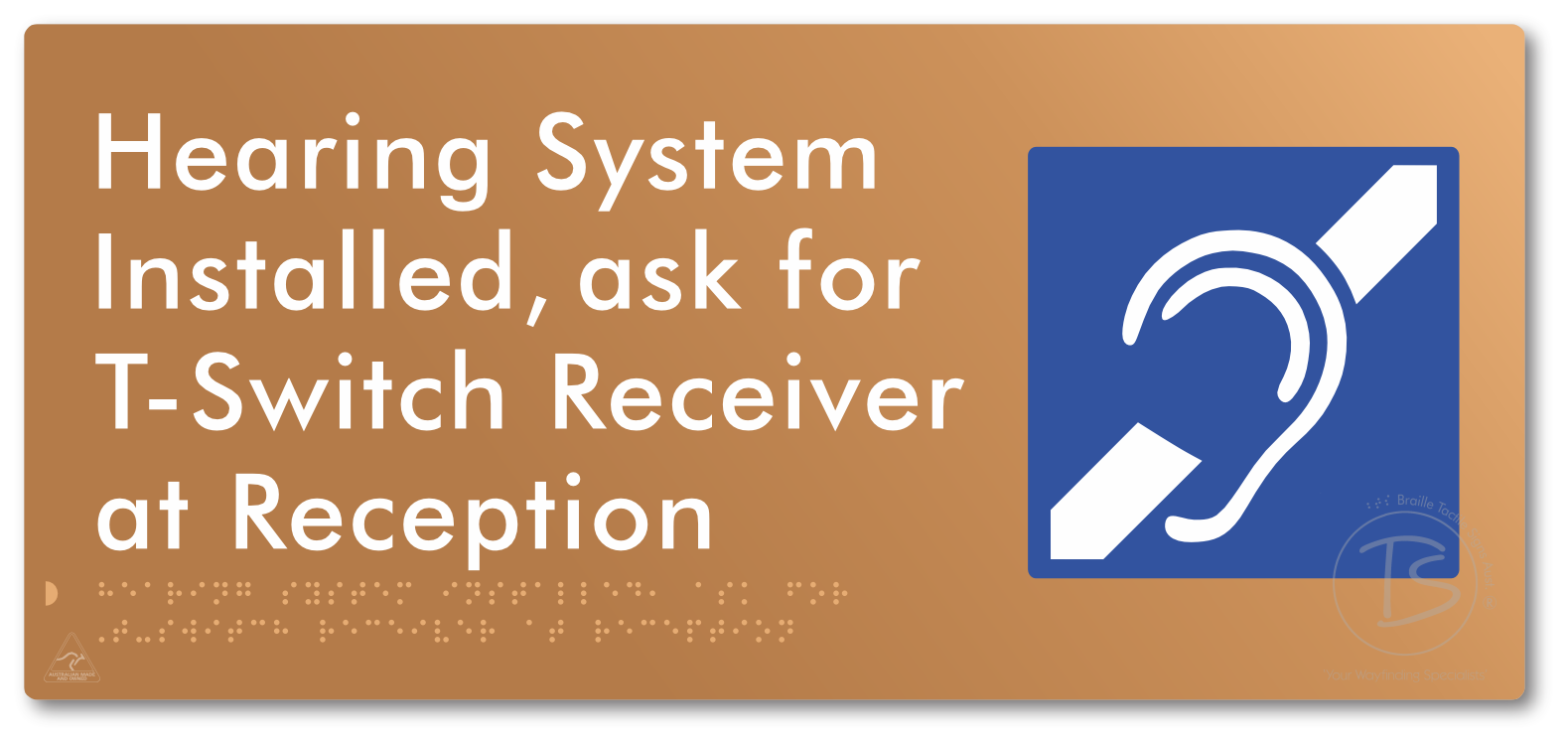 Hearing System Installed, Ask For T-Switch Receiver at Reception