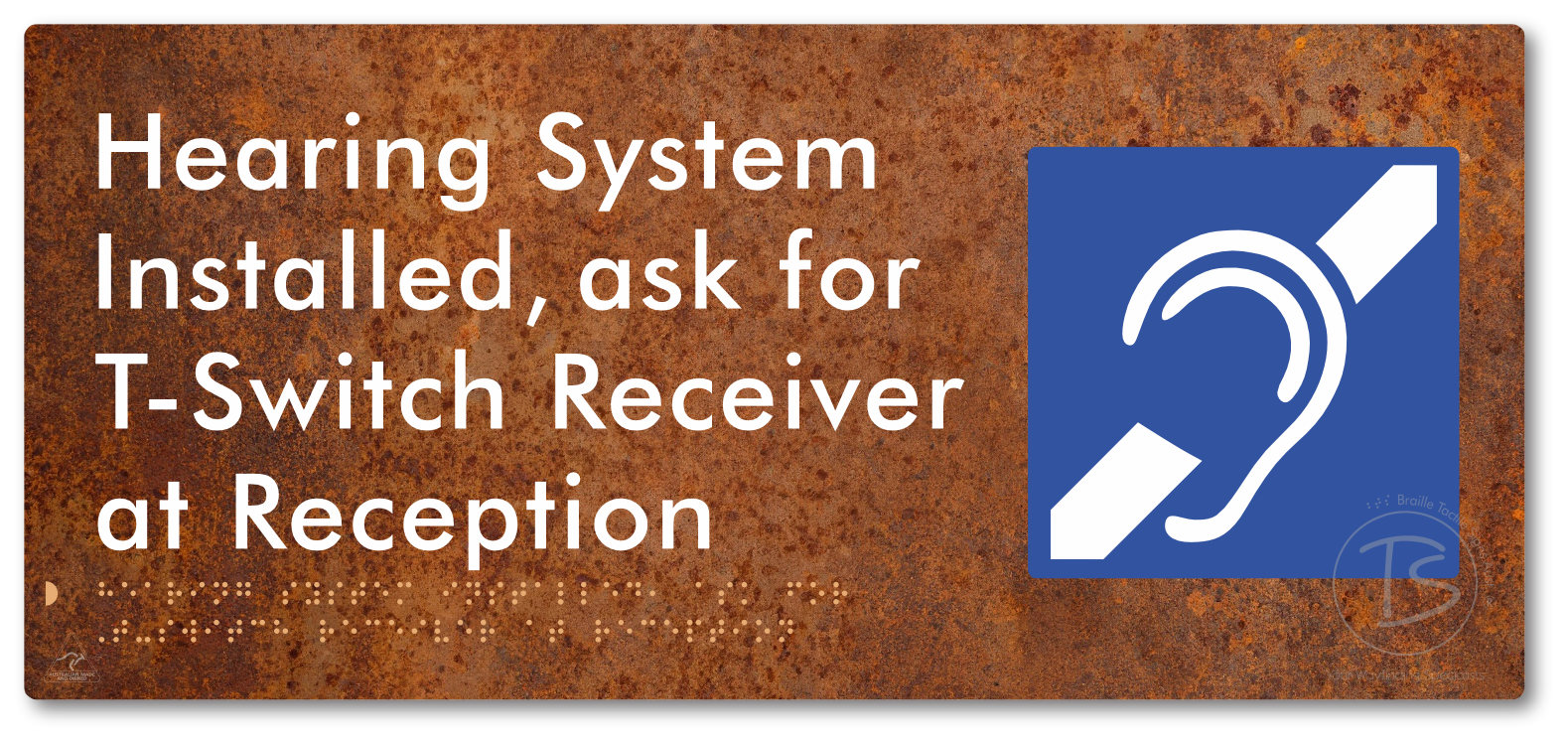 Hearing System Installed, Ask For T-Switch Receiver at Reception