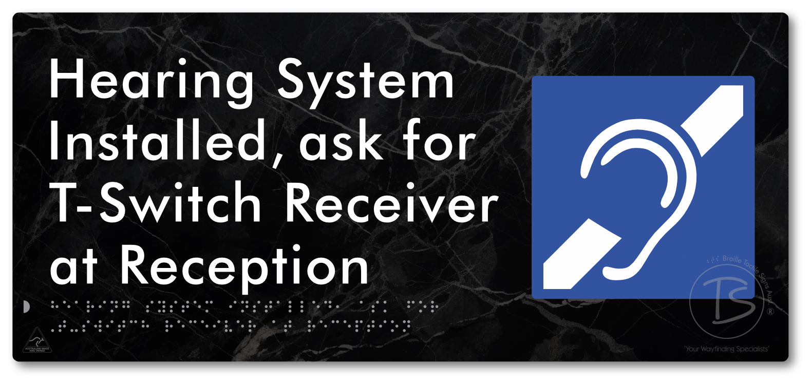 Hearing System Installed, Ask For T-Switch Receiver at Reception