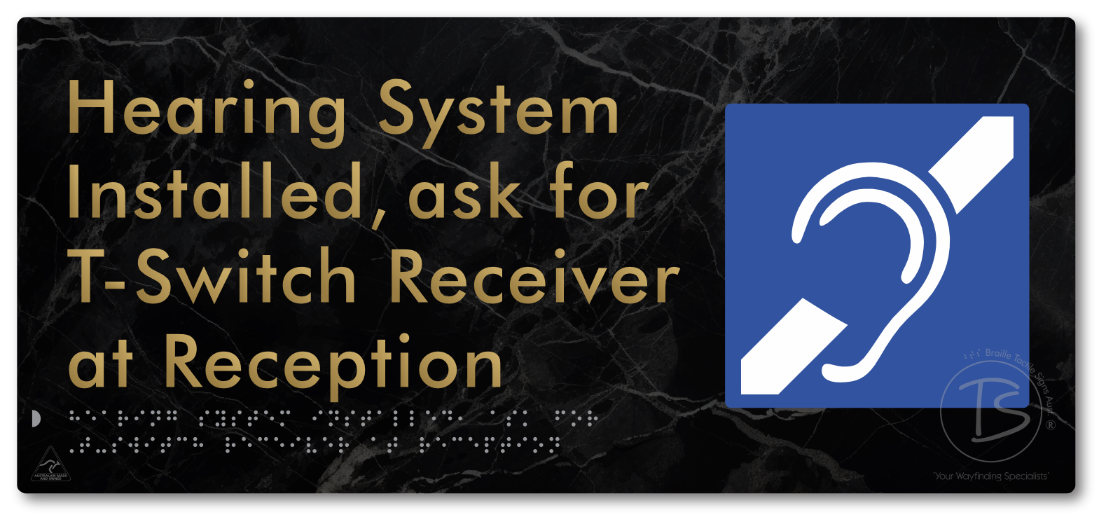 Hearing System Installed, Ask For T-Switch Receiver at Reception
