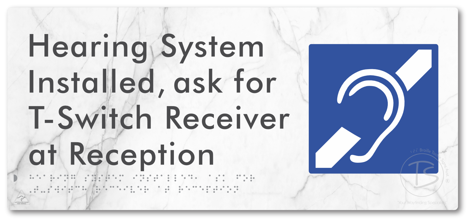 Hearing System Installed, Ask For T-Switch Receiver at Reception