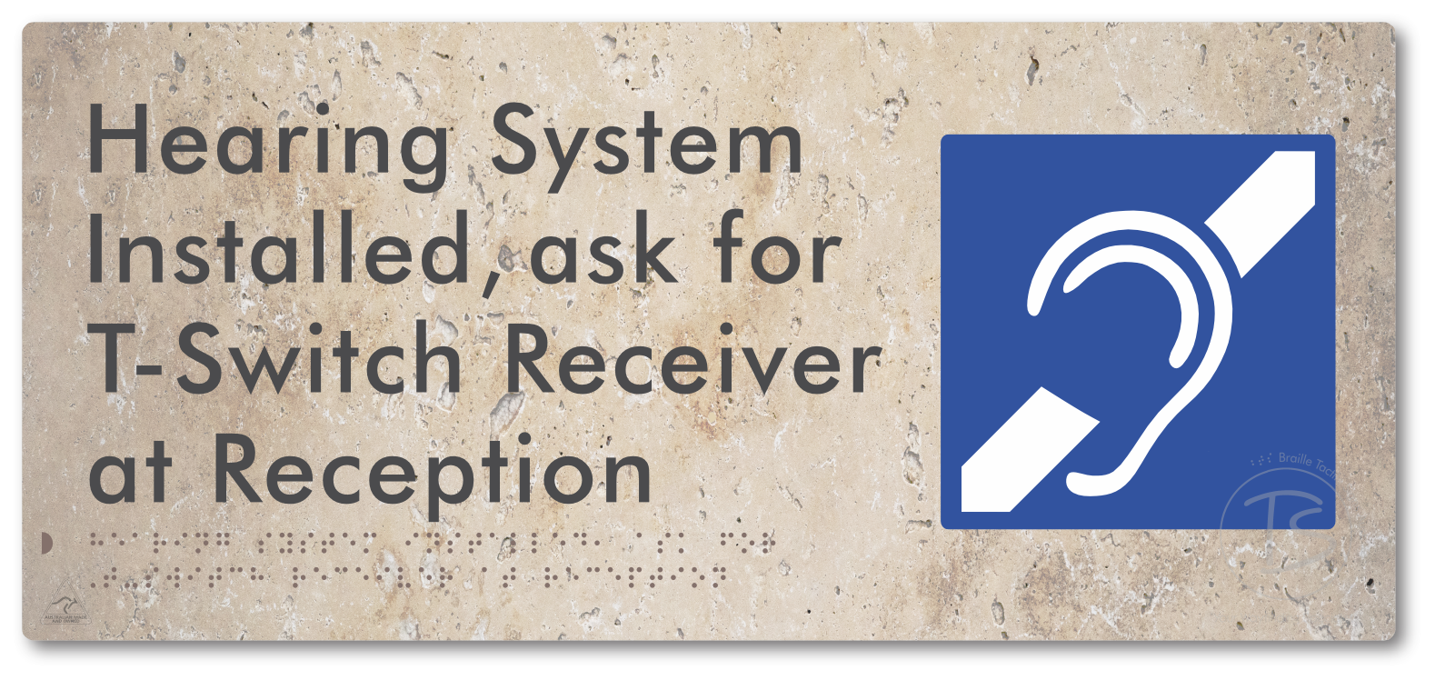 Hearing System Installed, Ask For T-Switch Receiver at Reception