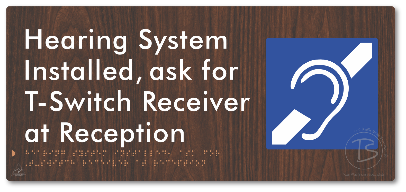 Hearing System Installed, Ask For T-Switch Receiver at Reception