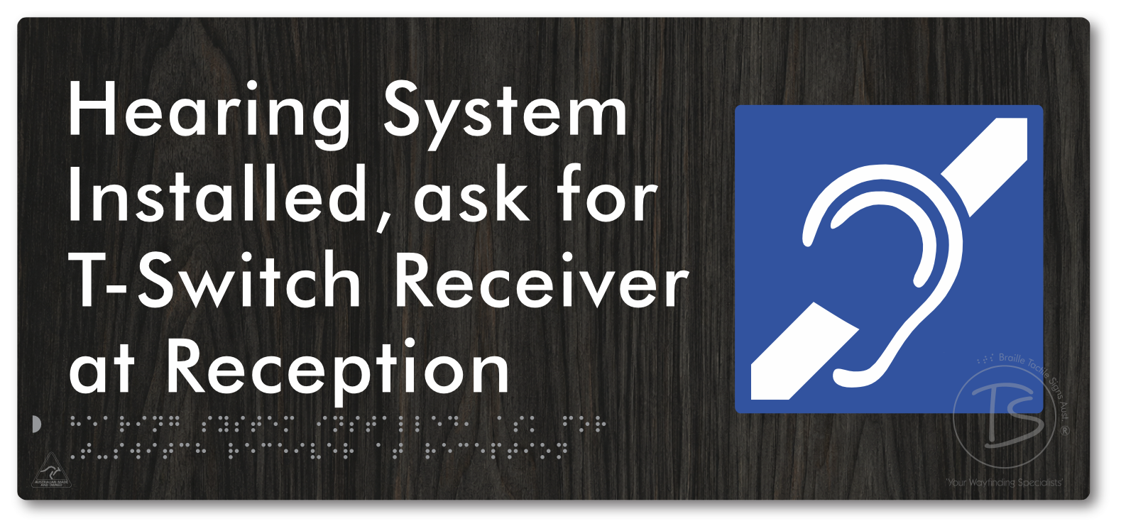 Hearing System Installed, Ask For T-Switch Receiver at Reception