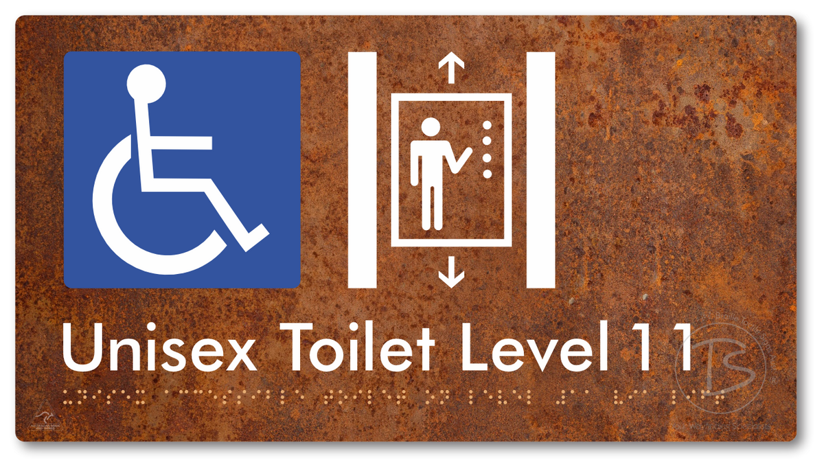 Unisex Accessible Toilet on Level 11 Via Lift - Braille Tactile Signs Aust.